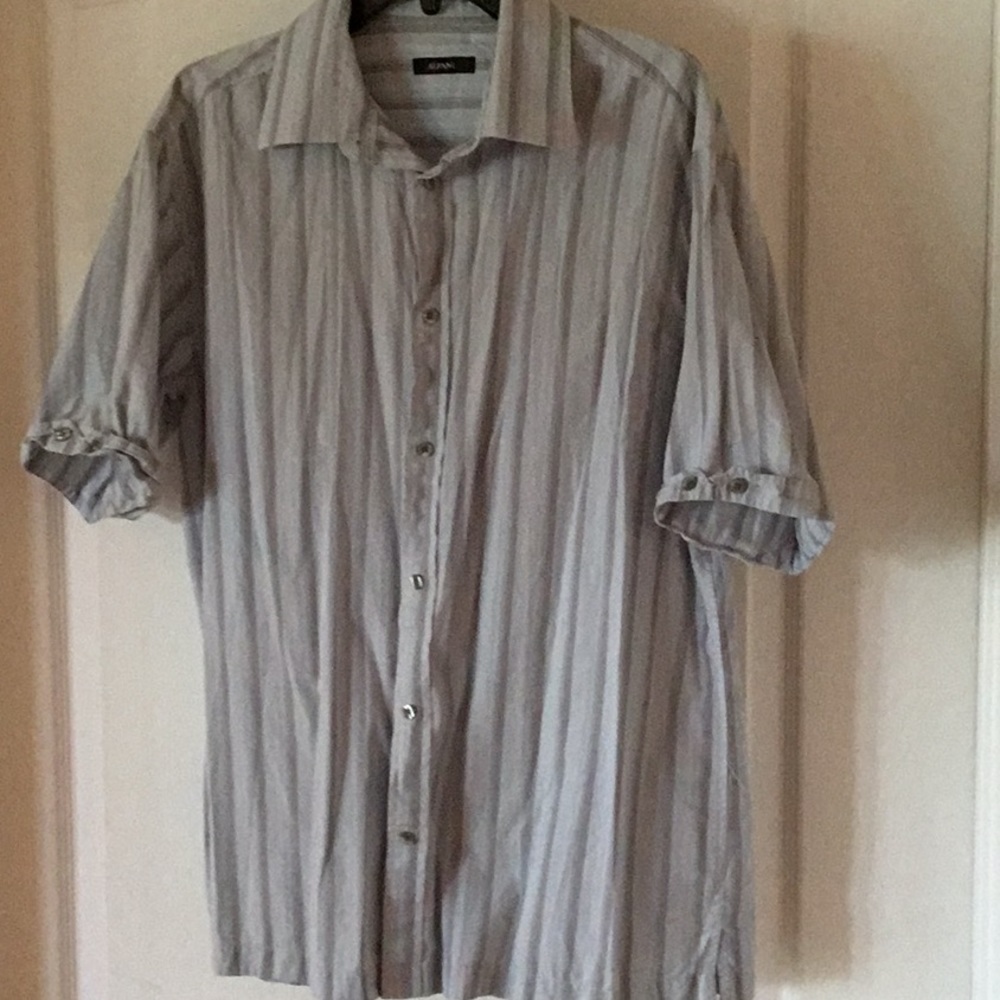 Alfani large men’s short sleeve button down shirt.